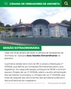 📢 Câmara de Vereadores de Anchieta realiza duas Sessões Extraordinárias