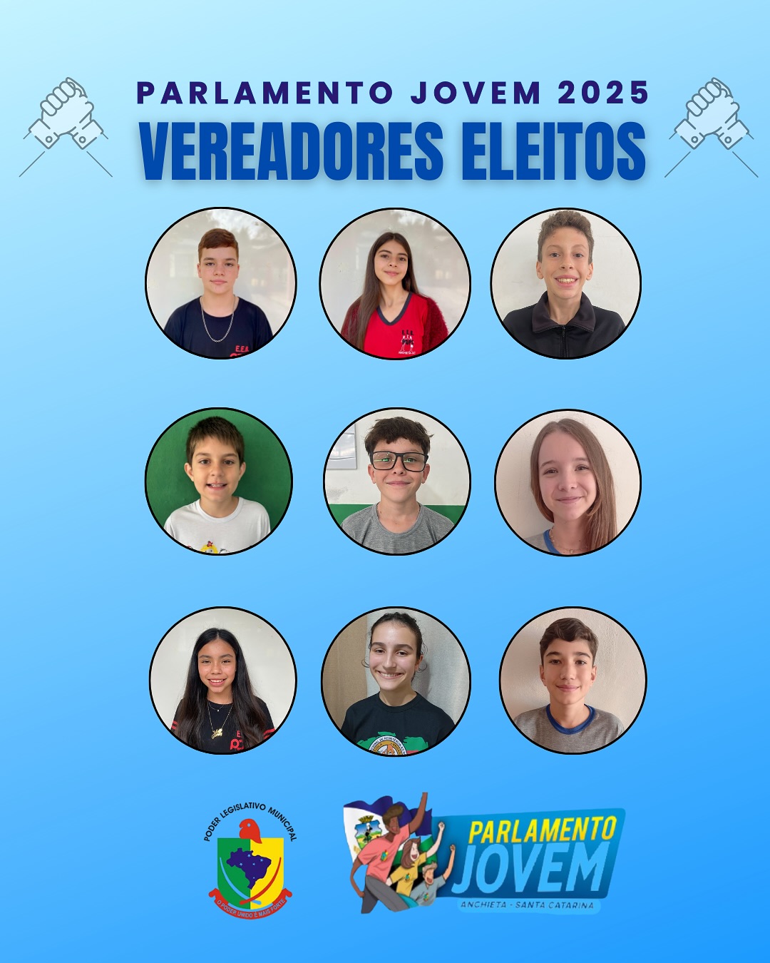 ✅ Estudantes eleitos para o Parlamento Jovem 2025 são anunciados pela Câmara de Anchieta