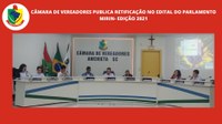 CÂMARA DE VEREADORES PUBLICA RETIFICAÇÃO NO EDITAL DO PARLAMENTO MIRIN 