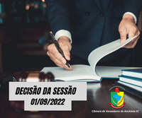 DESTAQUES DA SESSÃO ORDINÁRIA DE 01 DE SETEMBRO DE 2022