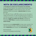 NOTA DE ESCLARECIMENTO!  NOTA DE ESCLARECIMENTO!